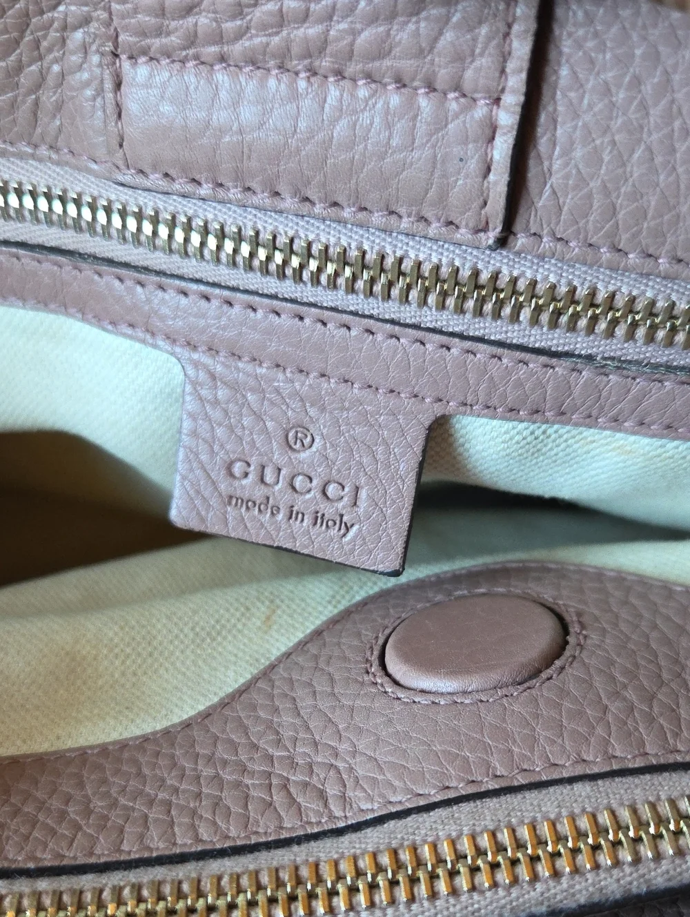 Gucci Pink Lavender Leather Tote with Bamboo Handles